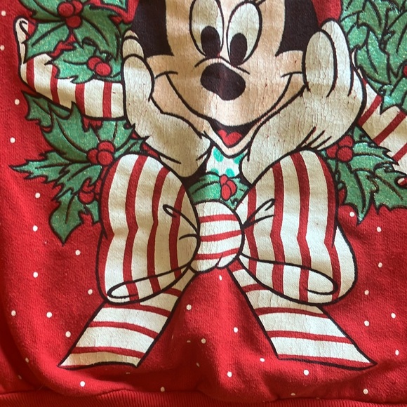 Minnie Mouse Christmas 6 80s 90s Jog Togs Long Sleeve Shirt - Picture 6 of 7